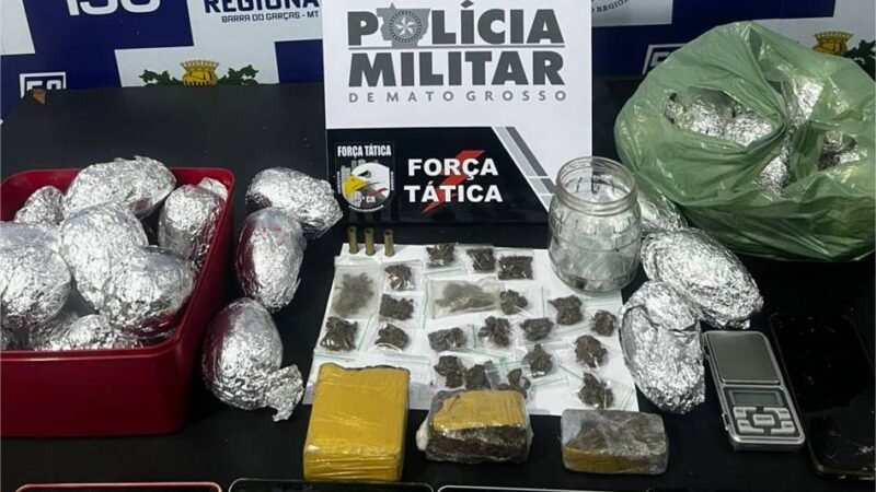 Força Tática prende dupla e apreende drogas e ovos de Páscoa que seriam distribuídos por facção criminosa