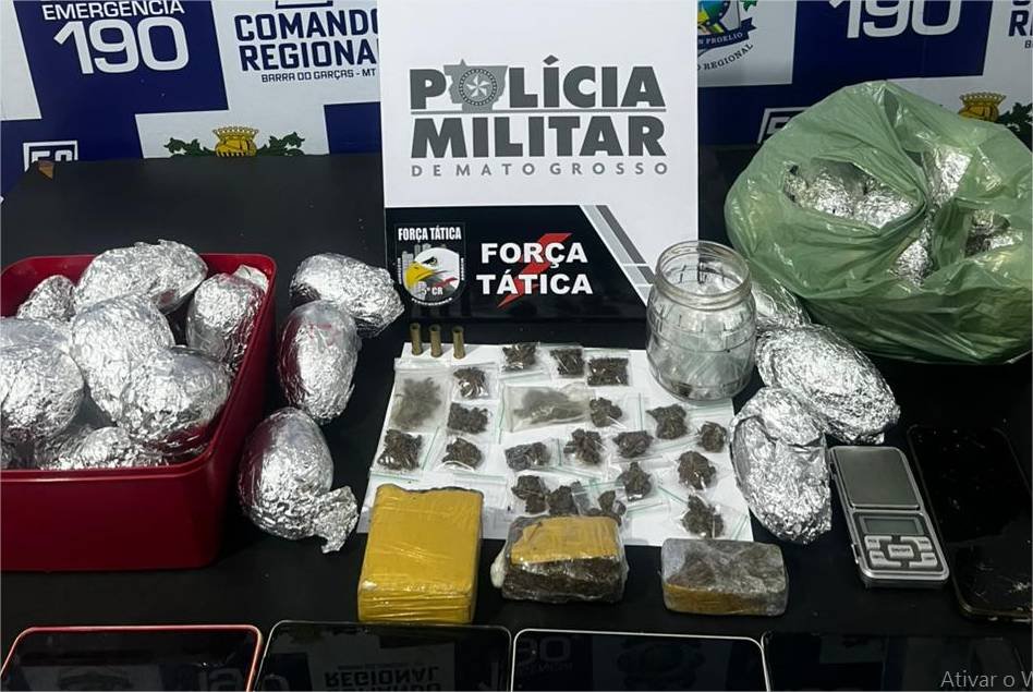 Força Tática prende dupla e apreende drogas e ovos de Páscoa que seriam distribuídos por facção criminosa