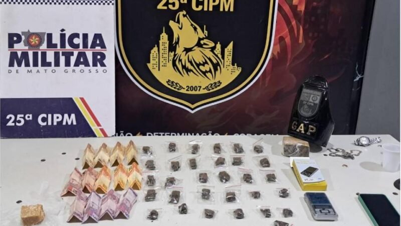 PM prende homem por tráfico de drogas e apreende 32 porções de maconha