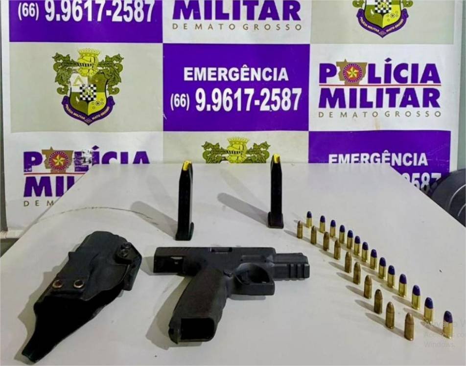 Polícia Militar apreende arma de fogo e prende homem por porte ilegal