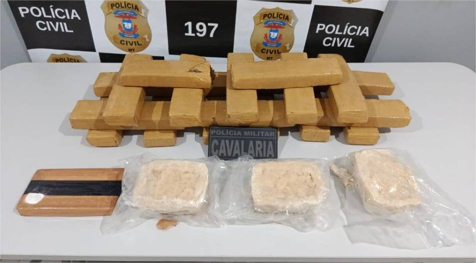 Cavalaria da PM prende dupla de faccionados com 23 quilos de drogas em Matupá