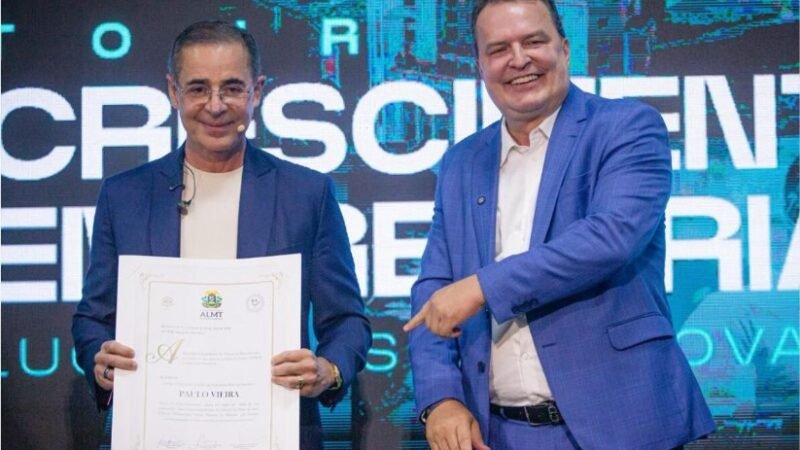 Deputado Max entrega Título de Cidadão Mato-Grossense ao coach Paulo Vieira em Cuiabá