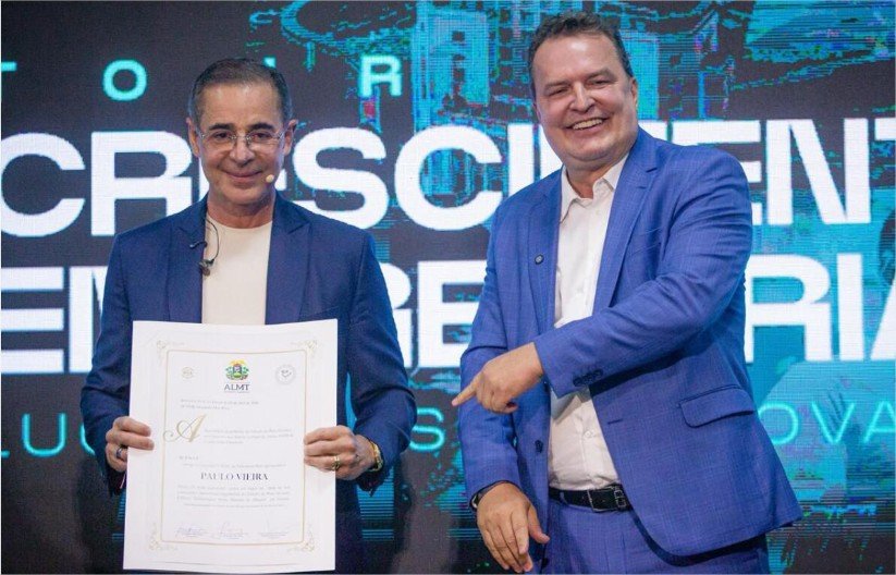 Deputado Max entrega Título de Cidadão Mato-Grossense ao coach Paulo Vieira em Cuiabá