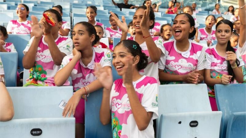 200 Simininas vibram com futebol feminino na Arena Pantanal