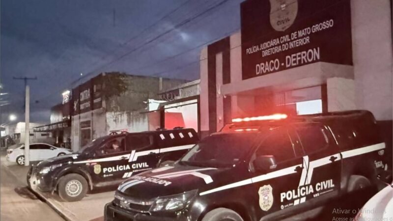 Polícia Civil cumpre 21 ordens judiciais contra núcleo de facção liderado por mulher em Cáceres