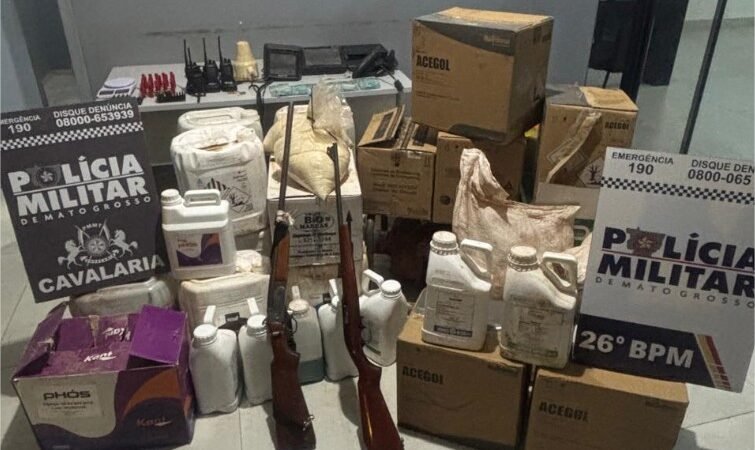 Cavalaria da Polícia Militar prende quadrilha suspeita por roubo de defensivos agrícolas