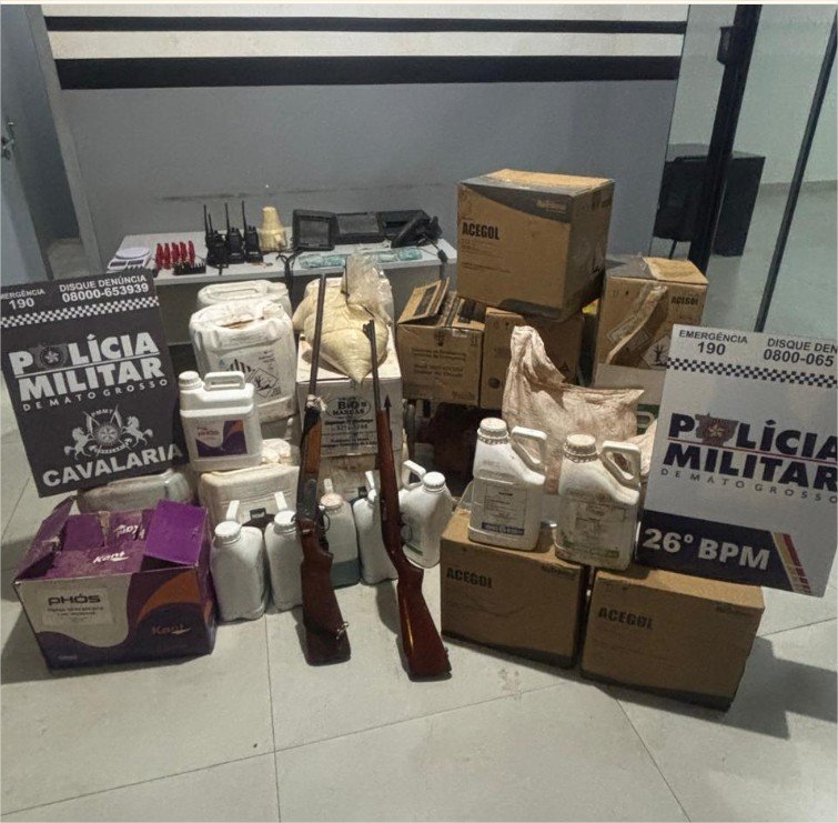 Cavalaria da Polícia Militar prende quadrilha suspeita por roubo de defensivos agrícolas