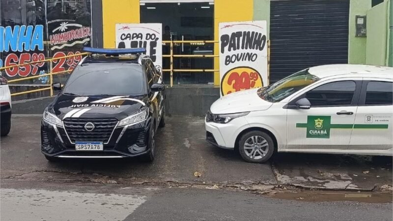 Polícia Civil e Vigilância Sanitária interditam açougue por risco iminente à saúde pública em Cuiabá