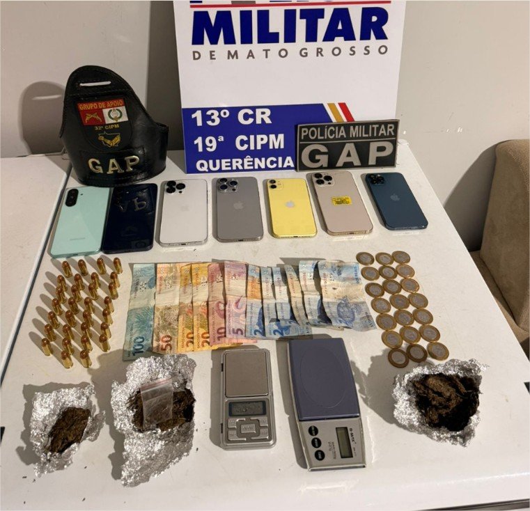 Quatro pessoas são detidas por tráfico de drogas em Querência