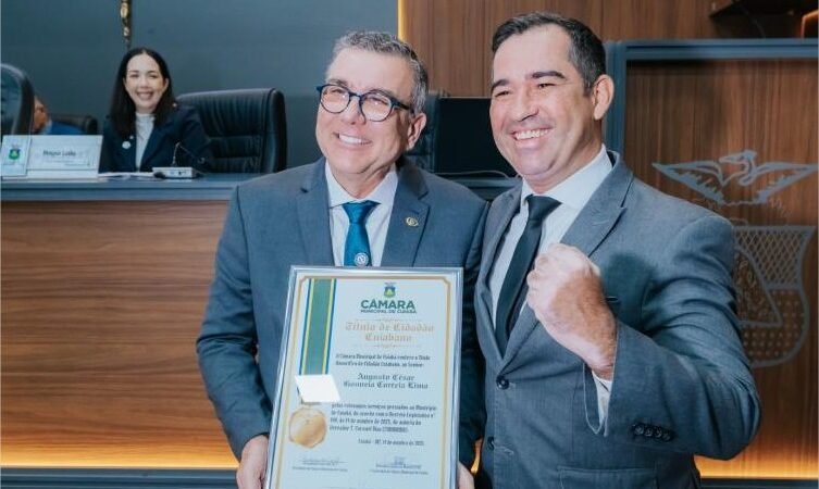 Vereador concede título de cidadão cuiabano a diretor da Band e destaca projeto Cidades Inteligentes