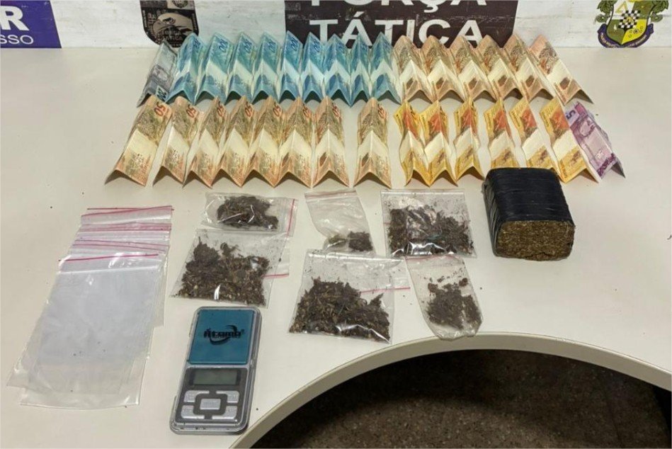 Força Tática prende suspeito por tráfico de drogas durante patrulhamento em Rondonópolis
