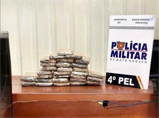 Polícia Militar prende homem com 36 quilos de pasta base de cocaína em Nova Bandeirantes