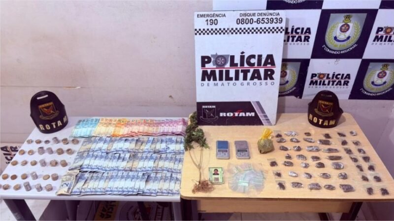 Polícia Militar prende cinco pessoas por tráfico de drogas em bairros de Cuiabá