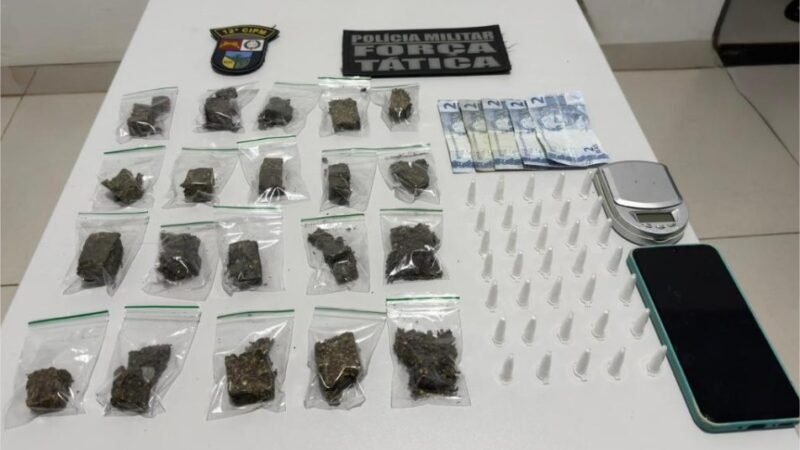 PM prende suspeito por tráfico de drogas e apreende 55 porções de entorpecentes em Denise
