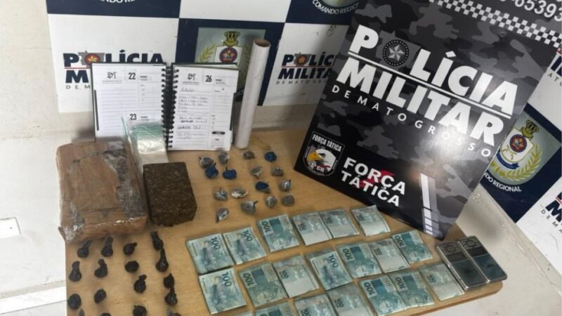 Força Tática prende homem com porções de drogas e R$ 20 mil em dinheiro em Cuiabá