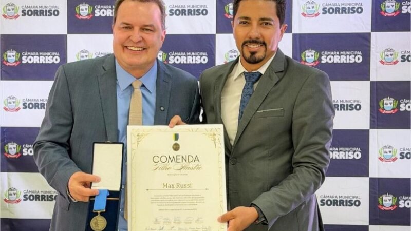 Max Russi recebe comenda “Filho Ilustre” no aniversário de 40 anos de Sorriso