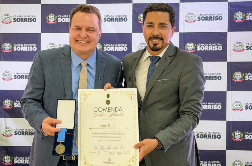 Max Russi recebe comenda “Filho Ilustre” no aniversário de 40 anos de Sorriso