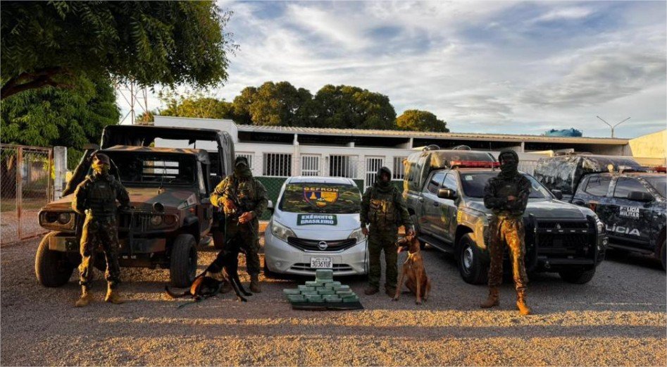 Gefron apreende quase 20 quilos de pasta-base de cocaína e causa prejuízo de R$ 391 mil ao crime organizado