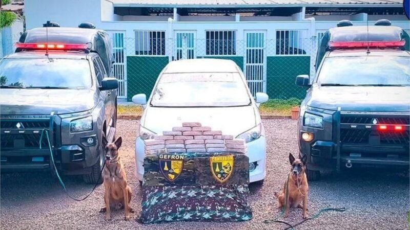 Gefron apreende 26 kg de pasta base de cocaína e causa prejuízo de R$ 500 mil às facções criminosas