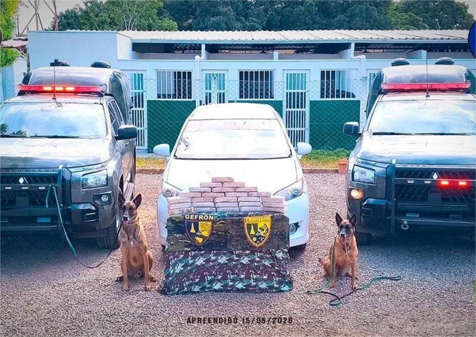 Gefron apreende 26 kg de pasta base de cocaína e causa prejuízo de R$ 500 mil às facções criminosas