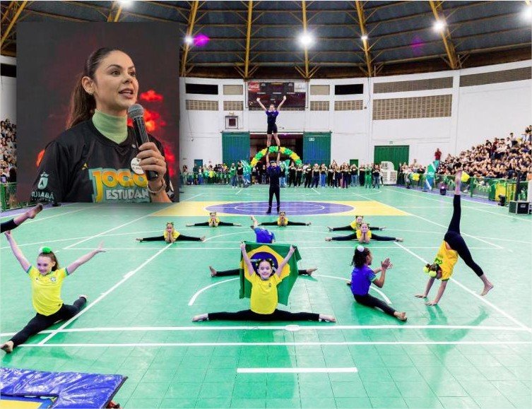 Michelly Alencar destaca força do esporte na abertura dos Jogos Estudantis Cuiabanos
