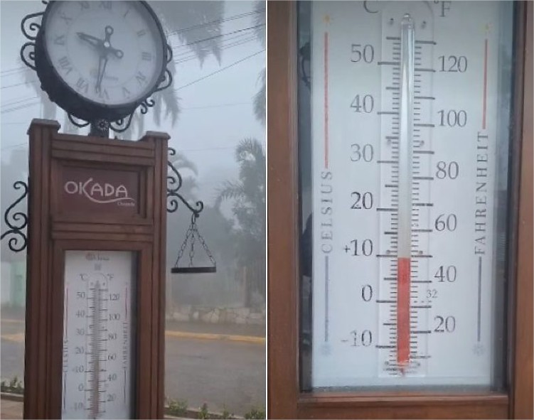 Termômetro registra 10°C em Chapada dos Guimarães; veja vídeo