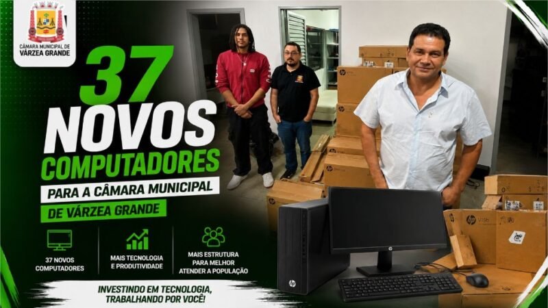 Câmara recebe 37 novos computadores e inicia renovação tecnológica