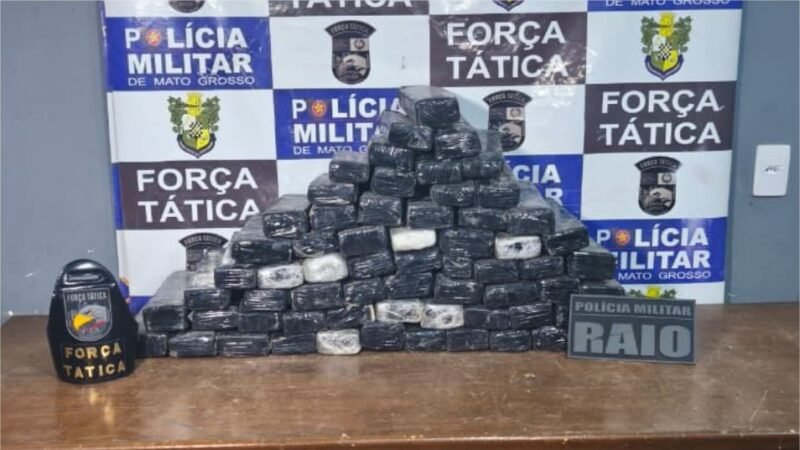 Força Tática apreende 66 quilos de maconha e causa prejuízo de R$ 300 mil ao crime