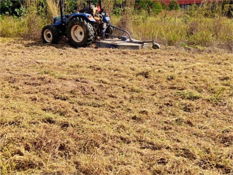 Moradores do Bela Vista recebem serviço de limpeza em área esportiva do bairro