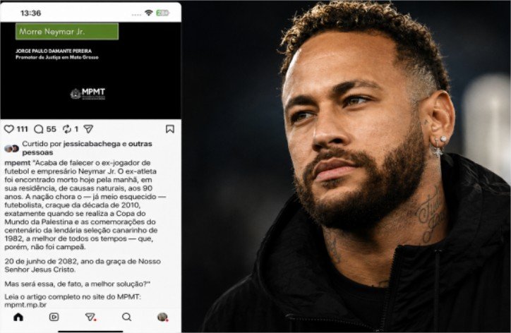 Promotor ‘anuncia’ “morte de Neymar” e artigo gera críticas ao Ministério Público