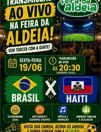 Feira da  Aldeia entra em clima Junino e terá  telão para transmissão de Brasil x Haiti