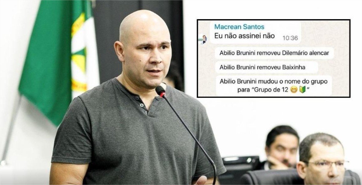 Prefeito remove Dilemário e Baixinha de grupo de WhatsApp após apoio negado