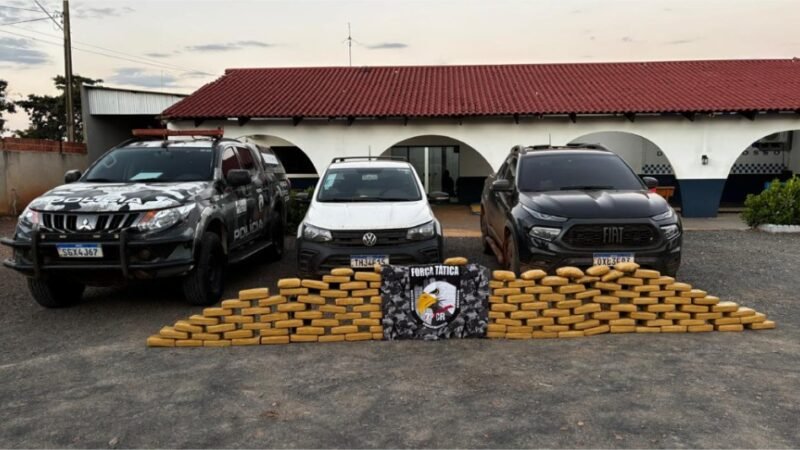 Polícia Militar apreende 146 tabletes de maconha em Campo Novo do Parecis