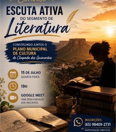 Escritores são convidados para construir o futuro da literatura em Chapada
