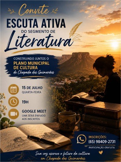 Escritores são convidados para construir o futuro da literatura em Chapada