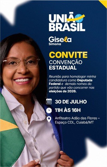 União Brasil realiza Convenção Estadual nesta quinta-feira em Cuiabá