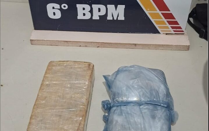 Polícia Militar prende homem com dois tabletes de pasta base de cocaína em Cáceres