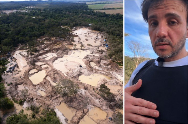 De colete à prova de balas, presidenciável visita garimpo controlado pelo CV em terra indígena de MT