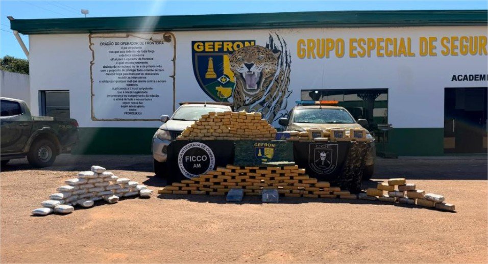 Forças de segurança apreendem 306 kg de drogas na fronteira de MT e geram prejuízo de R$ 1,2 milhão às facções criminosas