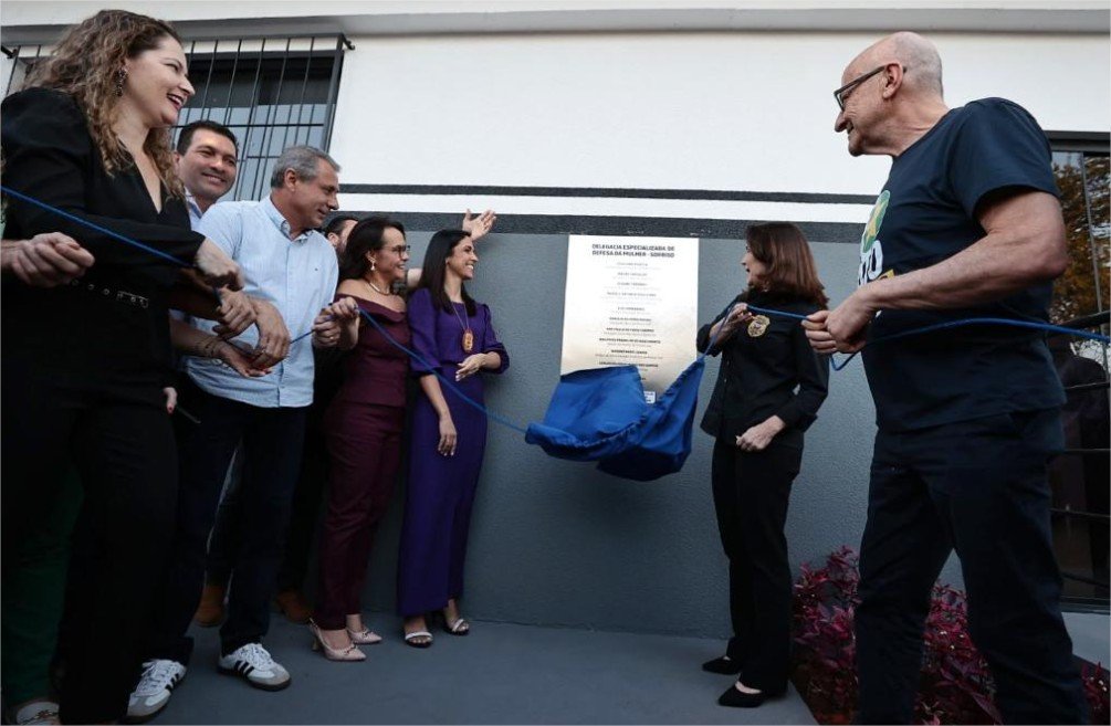 Governo inaugura 2ª Delegacia da Mulher do dia no Médio-Norte de MT: “Estado tem pressa em combater violência doméstica”, afirma governador