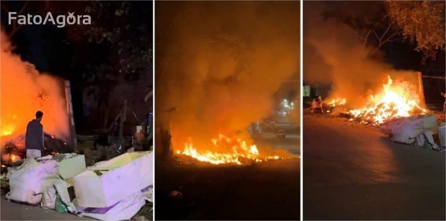 Fogo destrói Centro Comunitário abandonado após denúncias de moradores em Várzea Grande