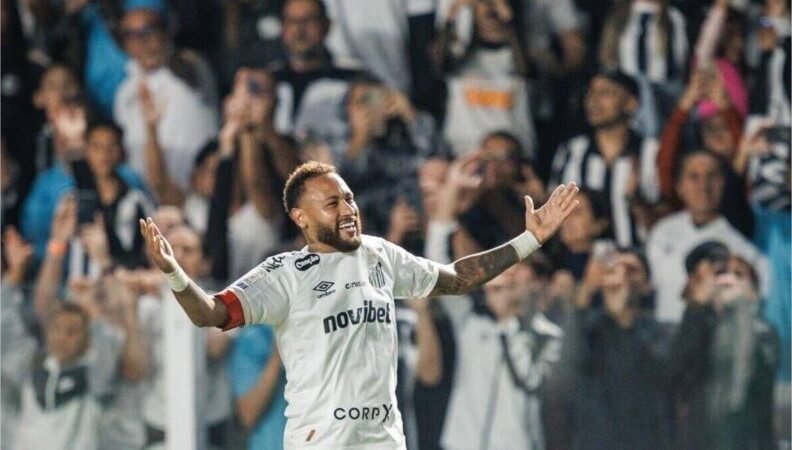 Neymar faz gol pelo Santos e comemora “jogando pôquer”; veja reações