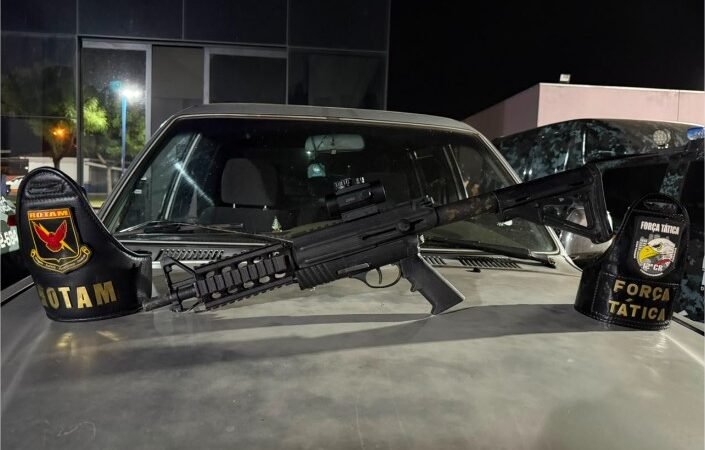Polícia Militar prende homem com submetralhadora em Pontes e Lacerda