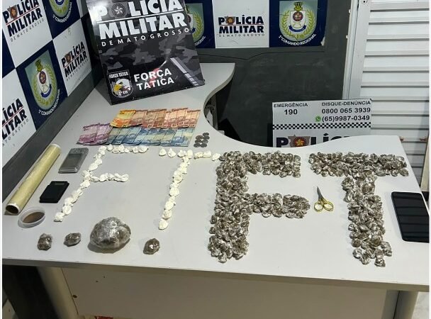 Força Tática apreende adolescente com 383 porções de entorpecentes em Cuiabá