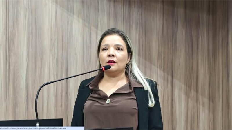 Vereadora Gisa Barros cobra transparência e questiona gastos milionários com merenda escolar em Várzea Grande