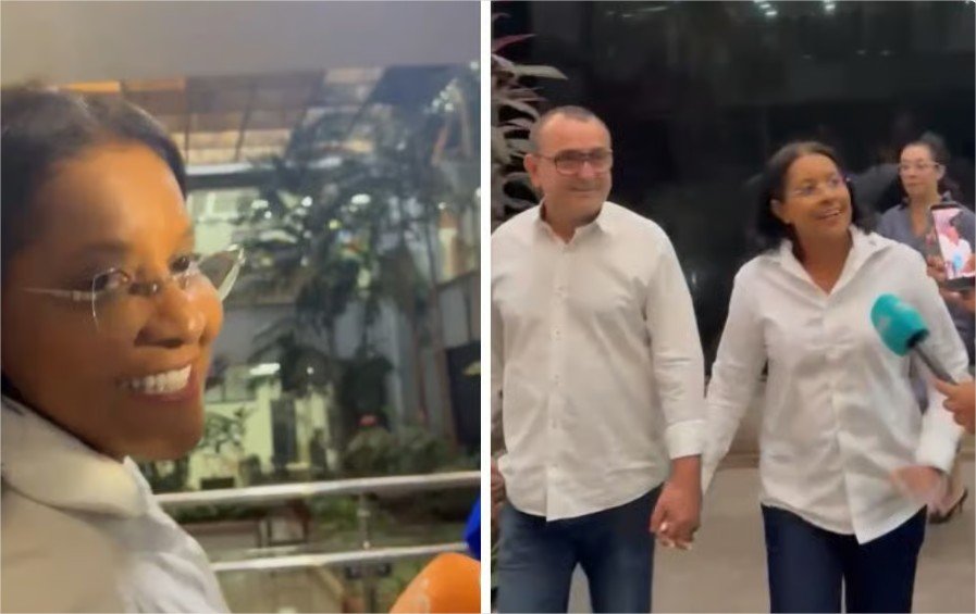 Gisela chega ao Paiaguás para encontro com Pivetta e diz que está ‘pronta para o desafio’ de ser vice