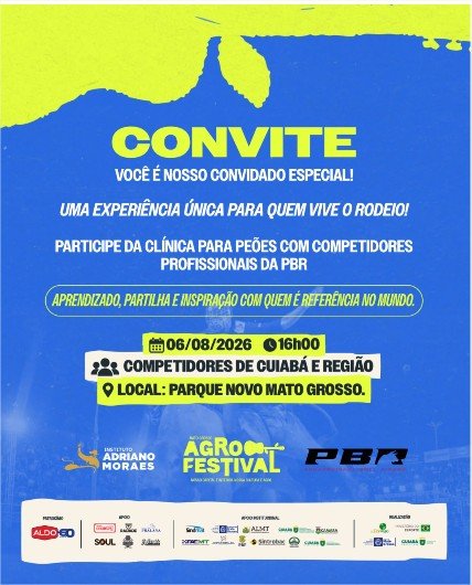 Competidores da PBR promovem workshop gratuito para quem sonha em seguir carreira no rodeio em Cuiabá