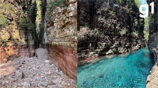 De águas cristalinas a pedras: por que cânion paradisíaco atrai turistas mesmo durante a seca em MT?