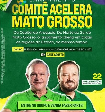 Coligação PL-NOVO lança Comitês Acelera Mato Grosso simultaneamente em cinco cidades