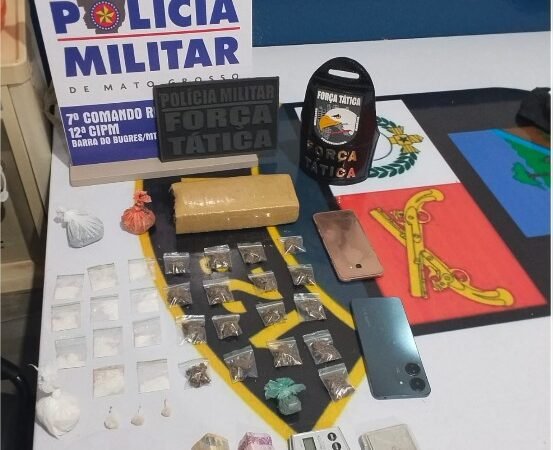 Polícia Militar detém três homens suspeitos por tentativa de roubo e tráfico ilícito de drogas
